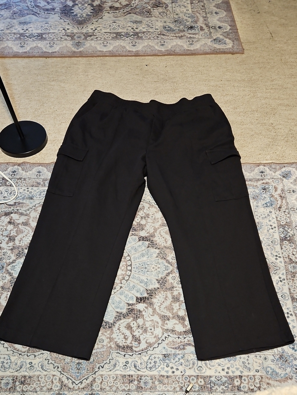 Old Navy Black Wide-Leg Cargo Pants